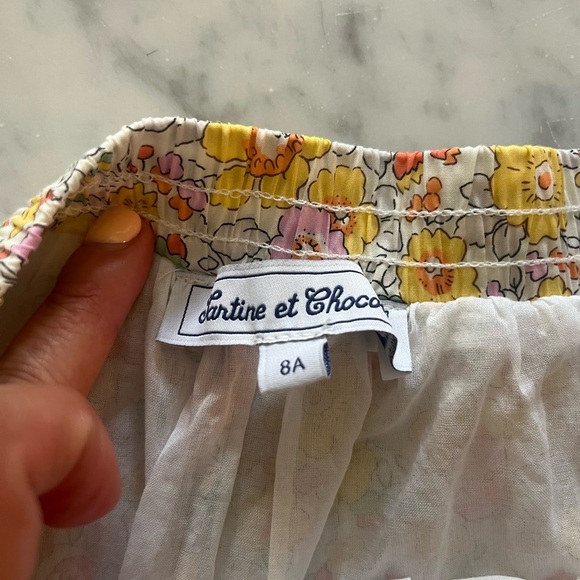 Girls Tartine et Chocolat Floral Skirt Size 8 - Picture 6 of 11
